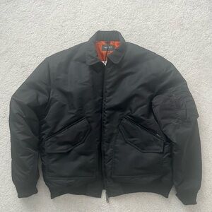 Carhartt WIP Olten Black Bomber Jacket